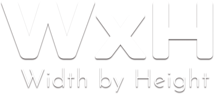 WxH Width by Height logo